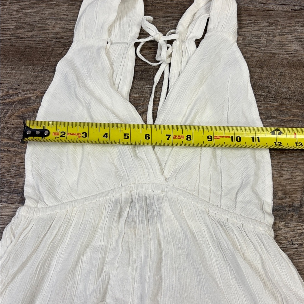 SOLD IN STORE Salty Lemon White Tiered Boho Midi Dress – Size Small - Picture 6 of 6
